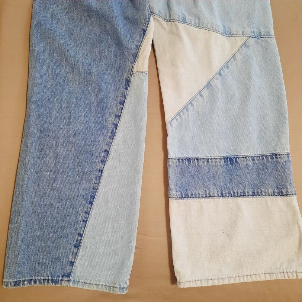 Gap Kids Patchwork Size 10 Low Stride Wide Leg Jeans - Picture 10 of 13